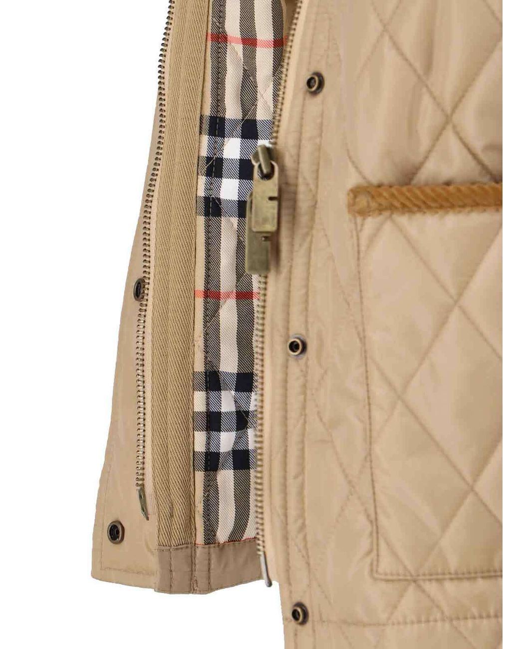 Burberry Natural Quilted Crop Jacket