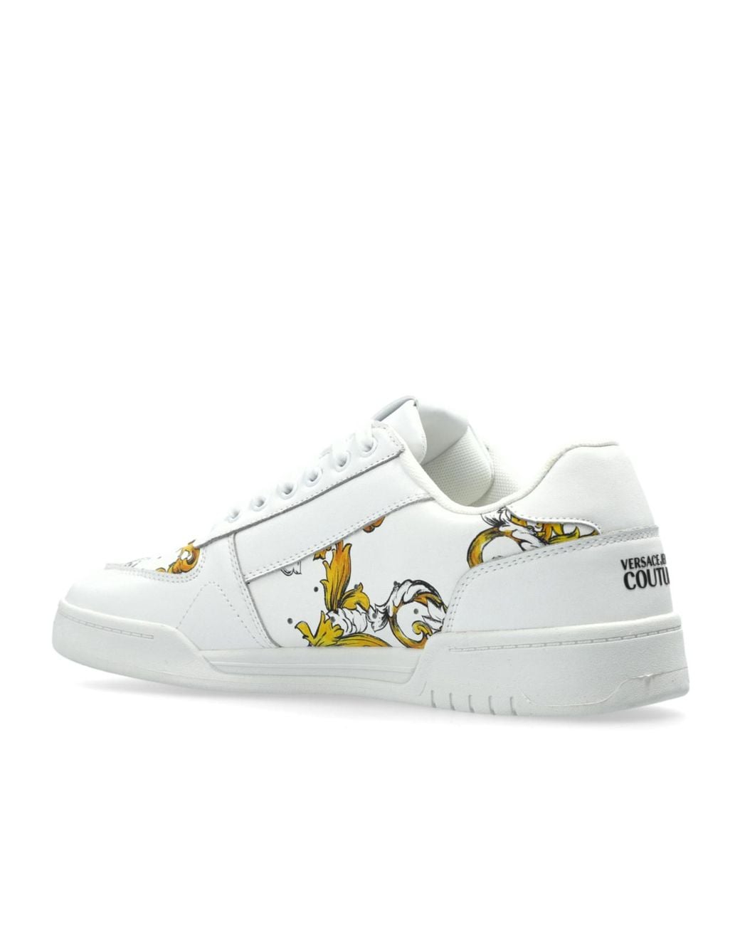 Versace Jeans White Couture Baroque Print Sneakers for men