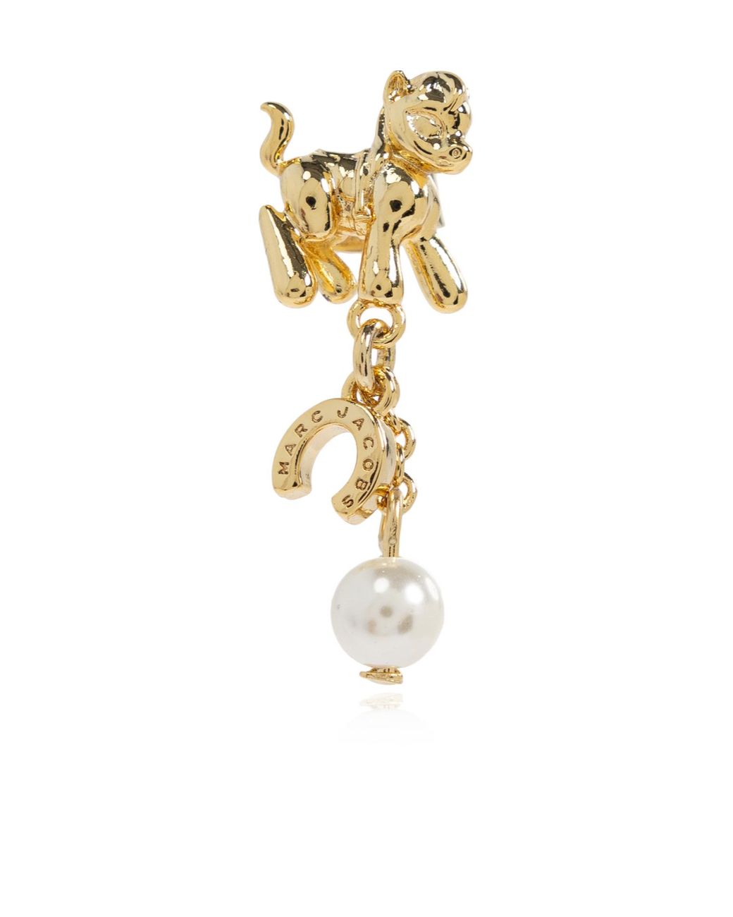 Marc Jacobs Metallic Pearl Pendant Earrings