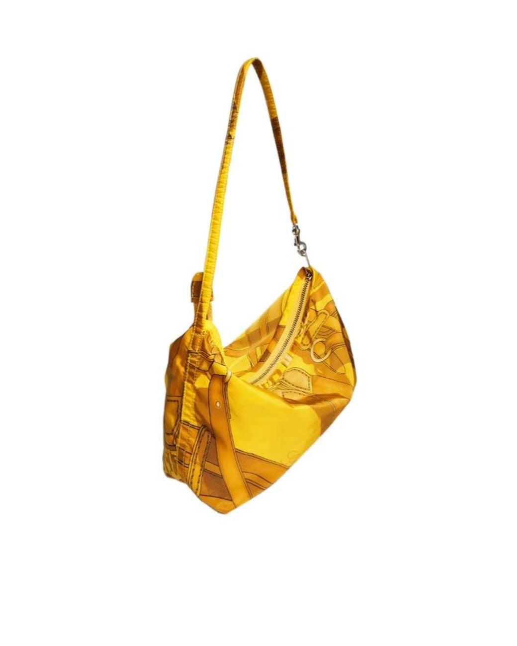 Gucci Yellow Small Printed Pouch With Strap