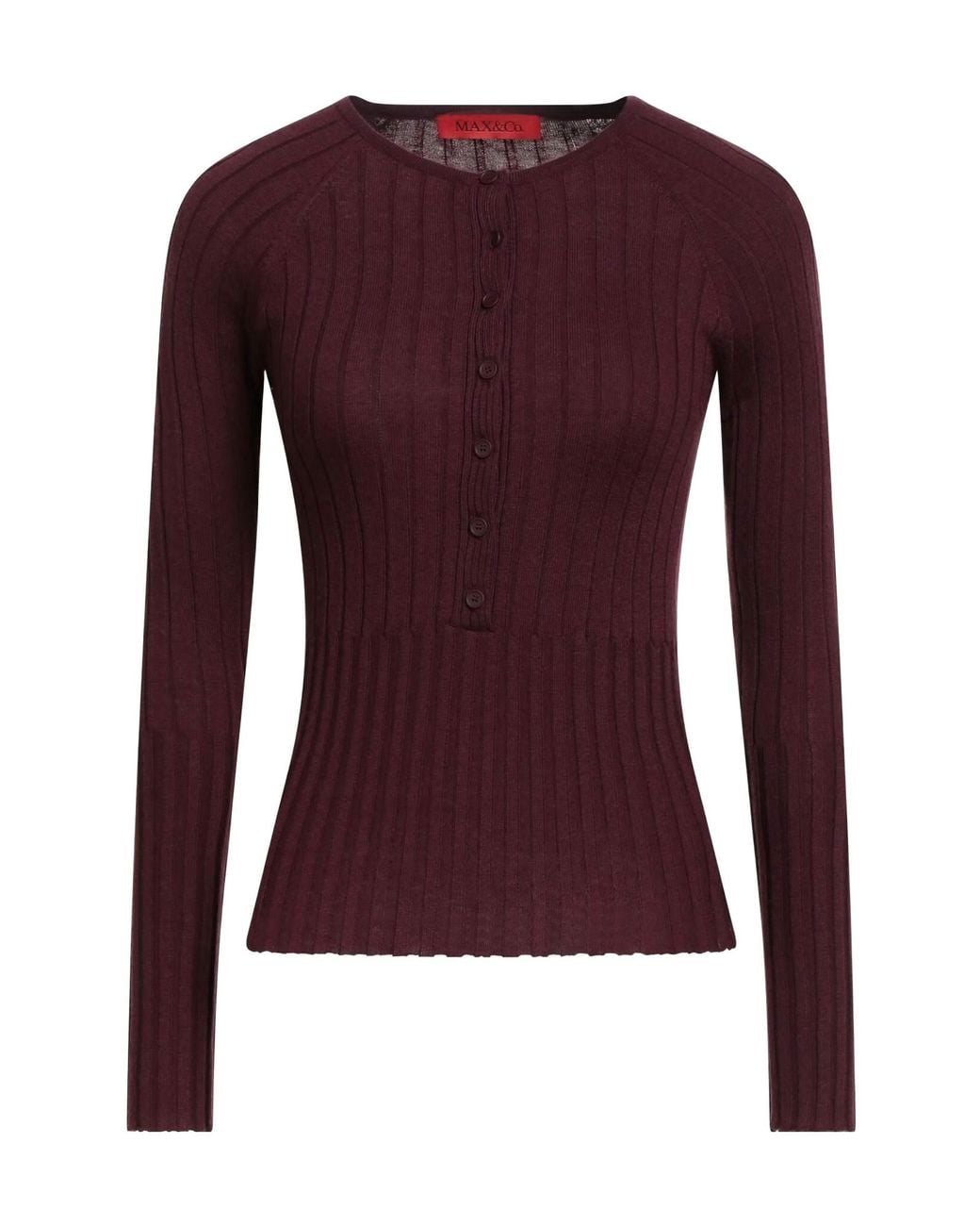 MAX&Co. Purple Ribbed-Knit Jumper