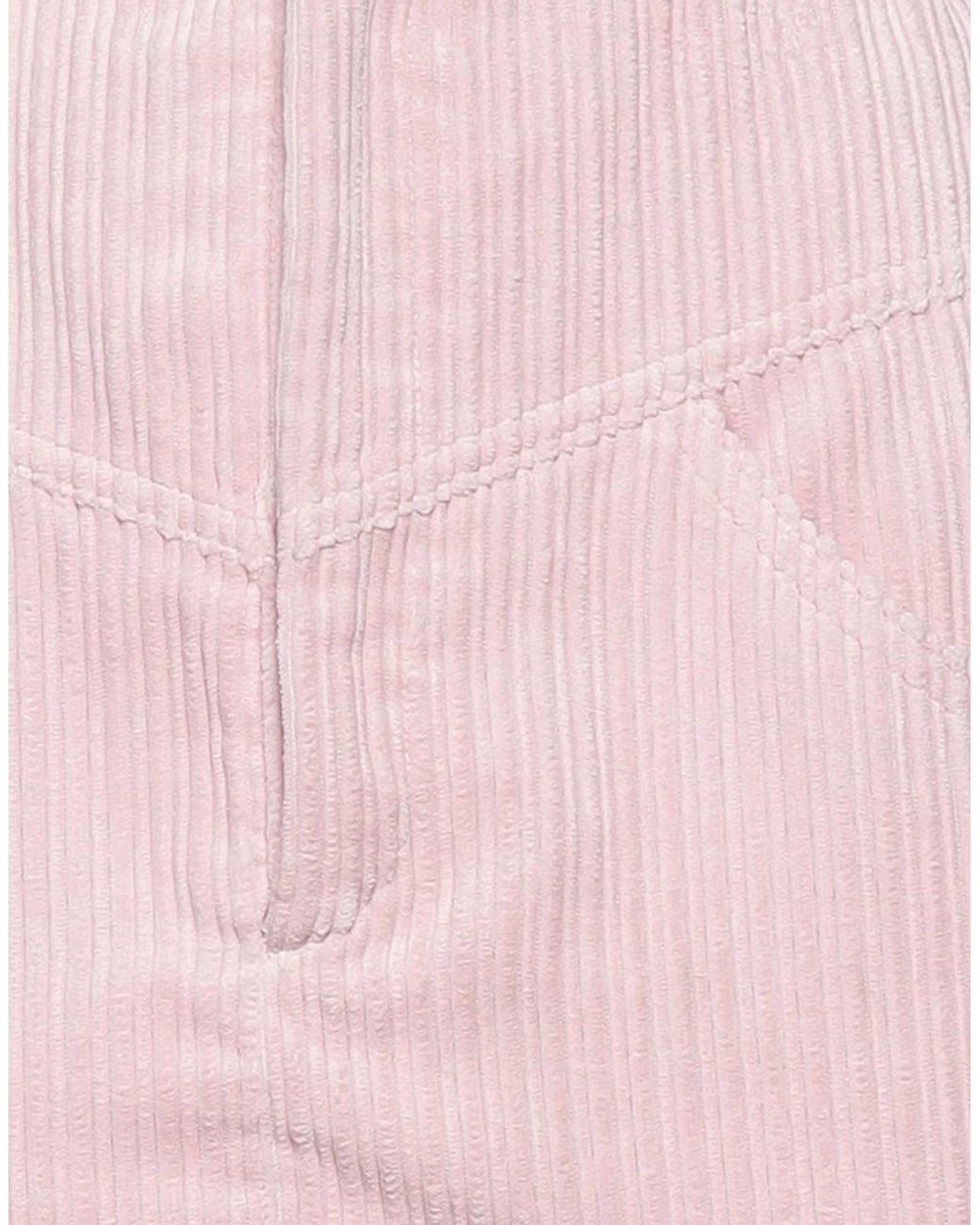 Isabel Marant Pink Minimalist Solid Color Corduroy Skirt