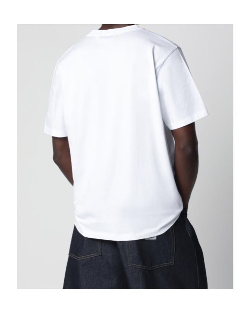 Off-White c/o Virgil Abloh White Logo Printed Crewneck T-Shirt for men