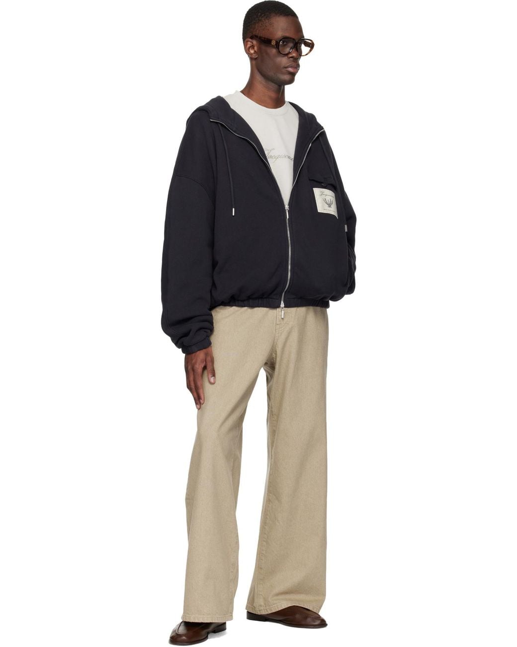 Jacquemus Blue The Torneo Zip-Up Hoodie for men