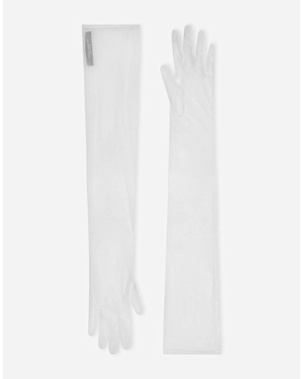 Dolce & Gabbana White Tulle Gloves