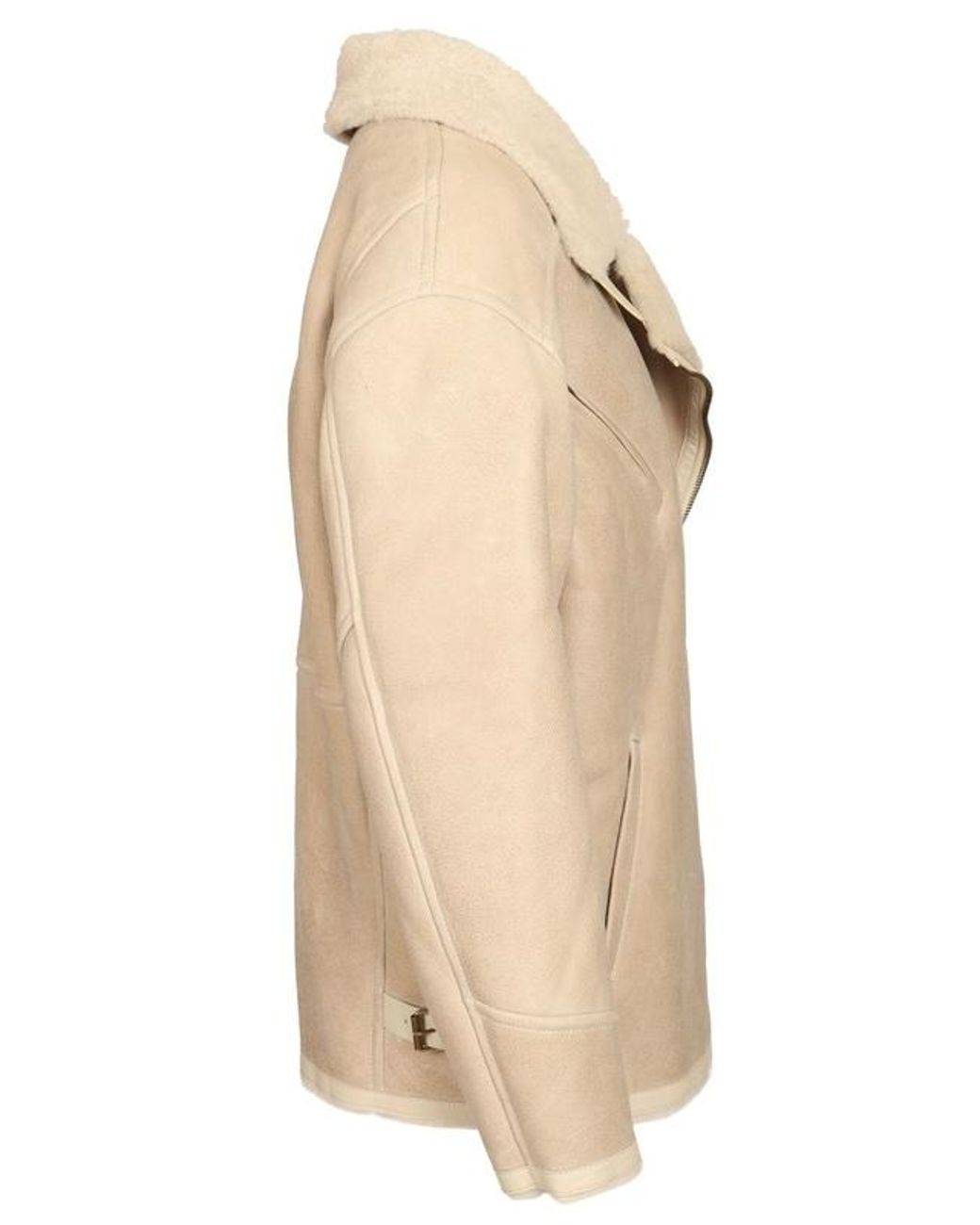 Isabel Marant Natural Adelina Shearling Coat