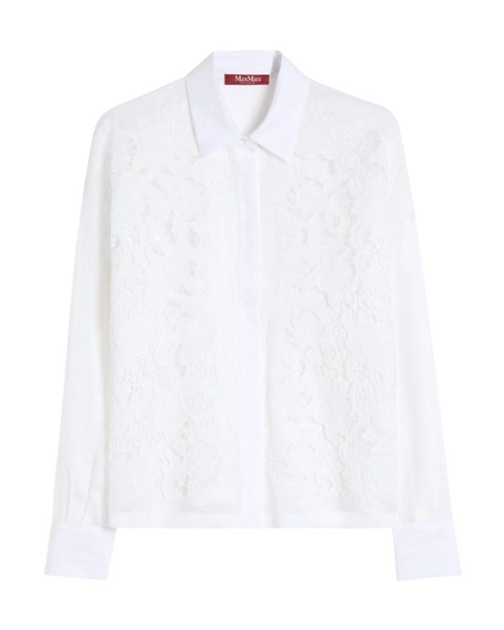 Max Mara White Studio Mstcali Embroidered Long Sleeved Shirt