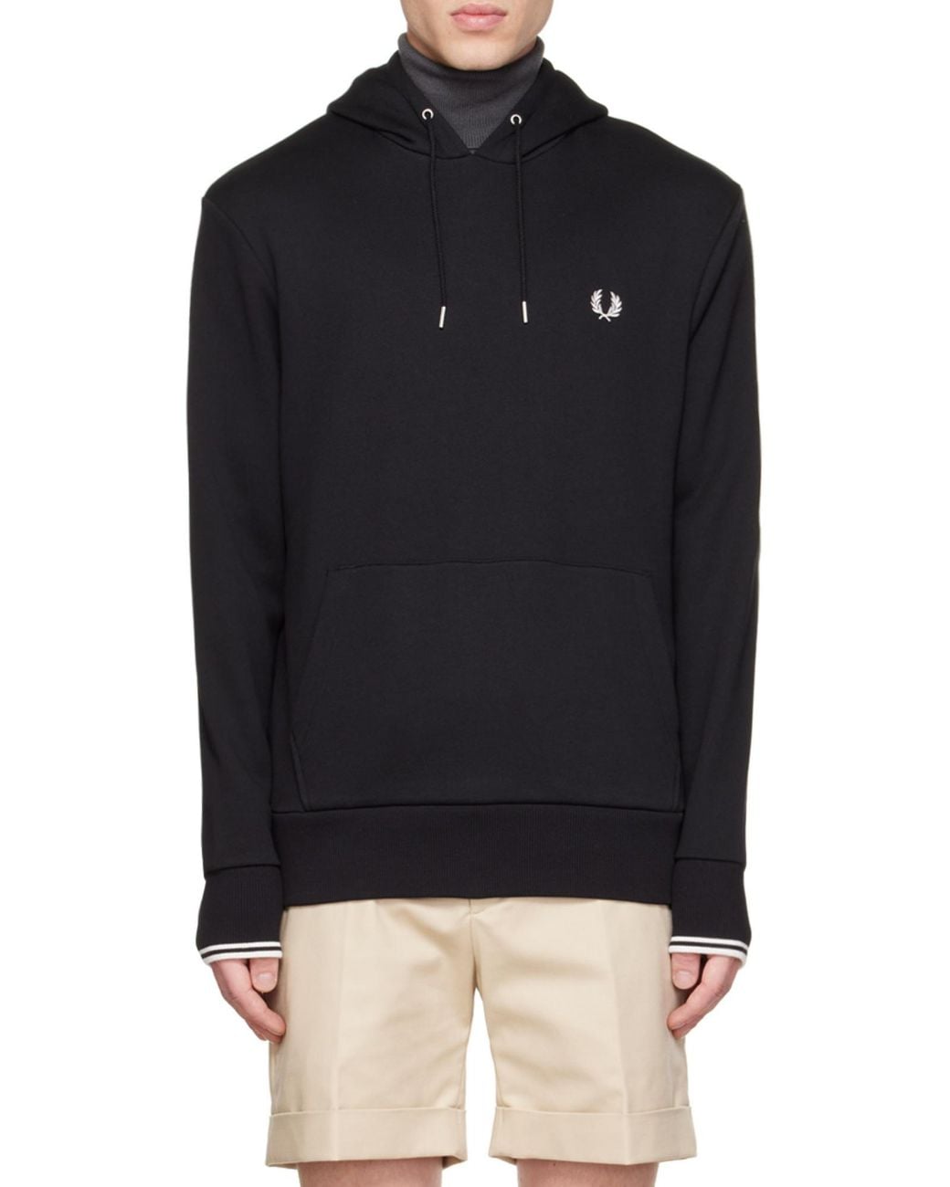Fred Perry Blue Tipped Hooded Sweatshirt for men