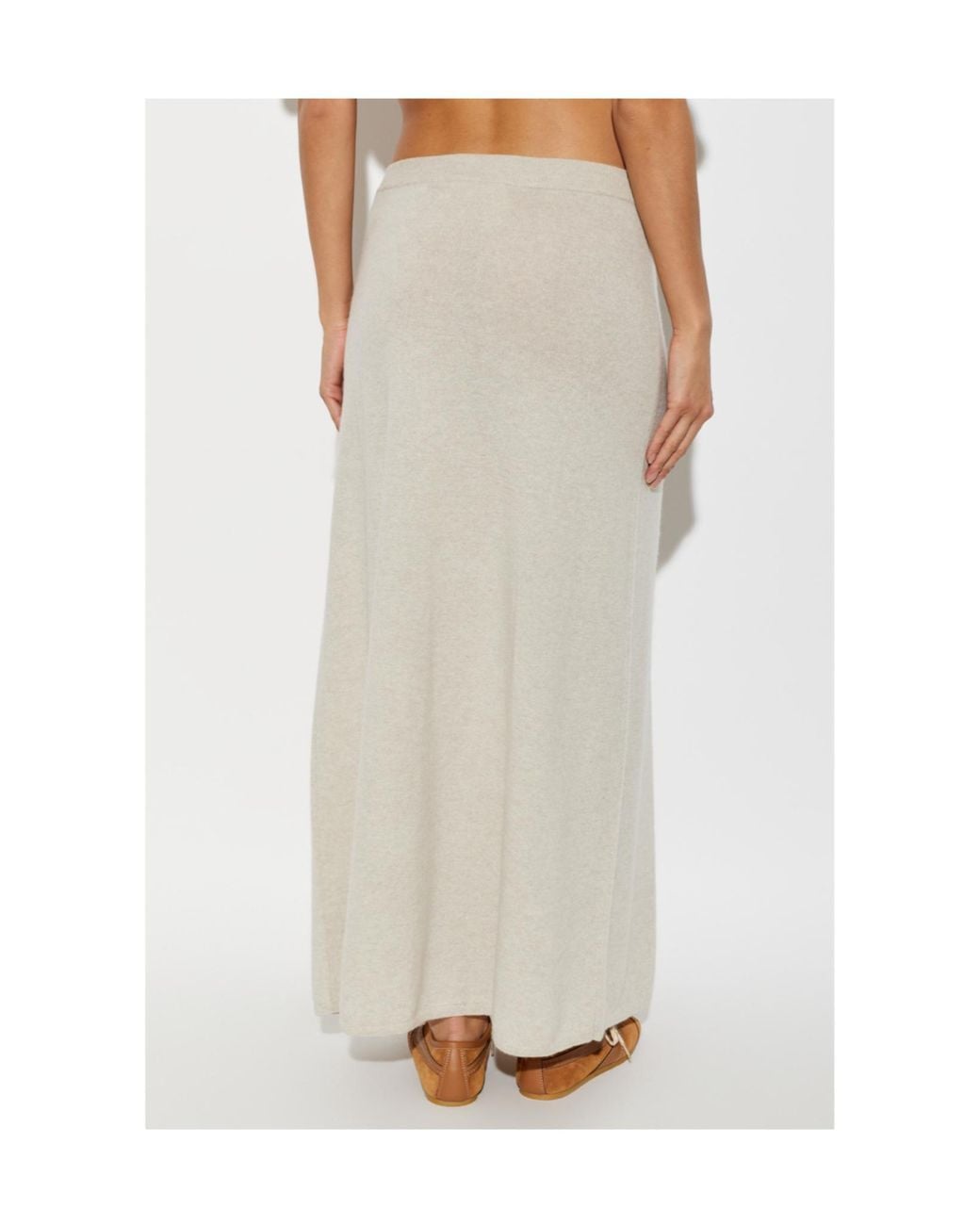 Lisa Yang White Dolly Ribbed Knitted Skirt