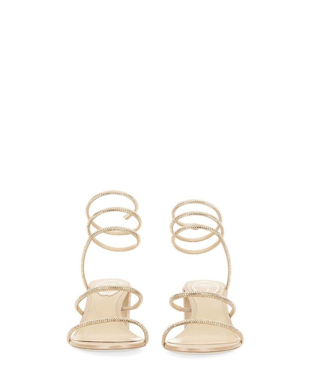 Rene Caovilla Metallic René Caovilla Cleo Ankle Strap Embellished Sandals
