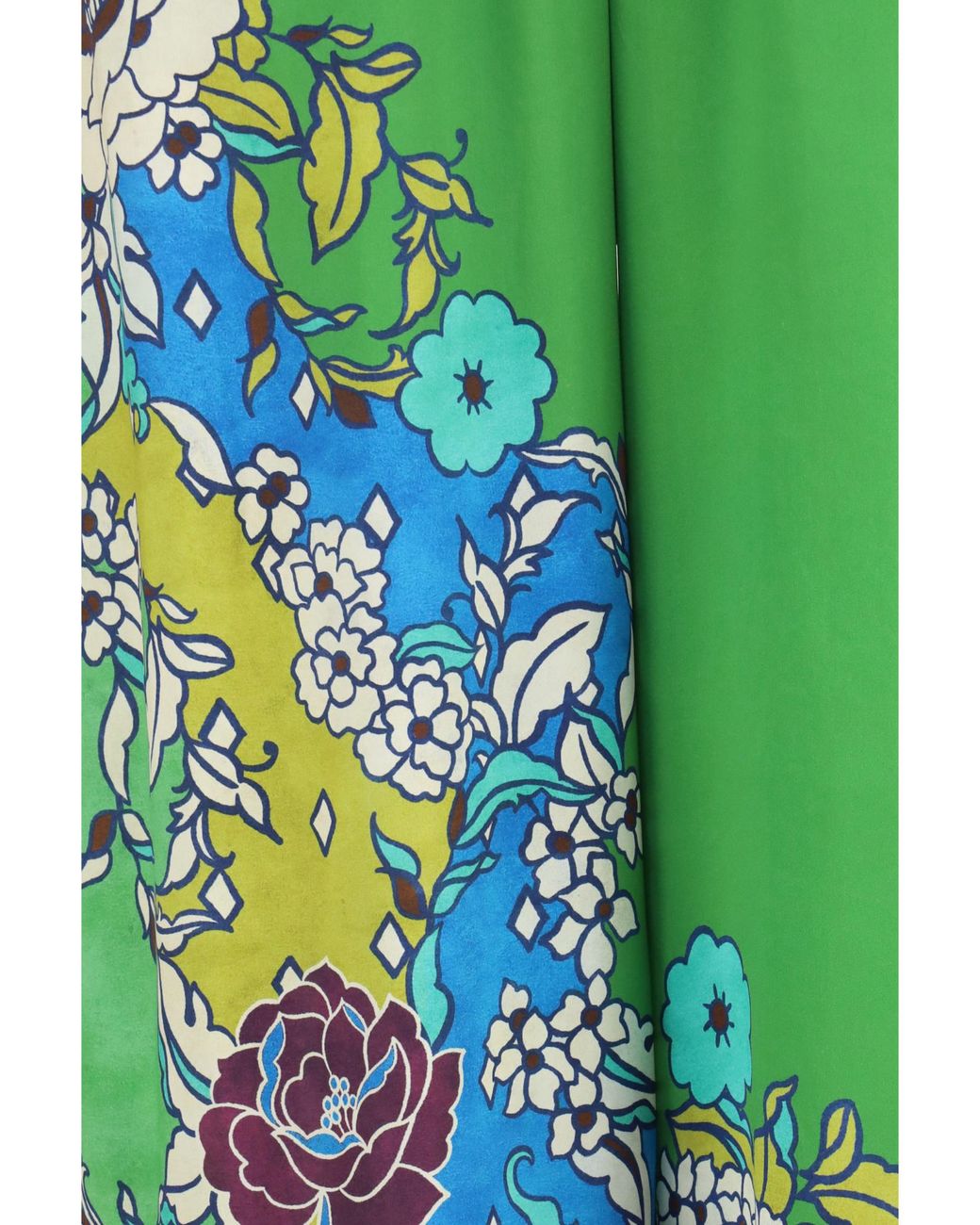 ALÉMAIS Green Nanci Floral Printed Drawstring Wide Leg Pants