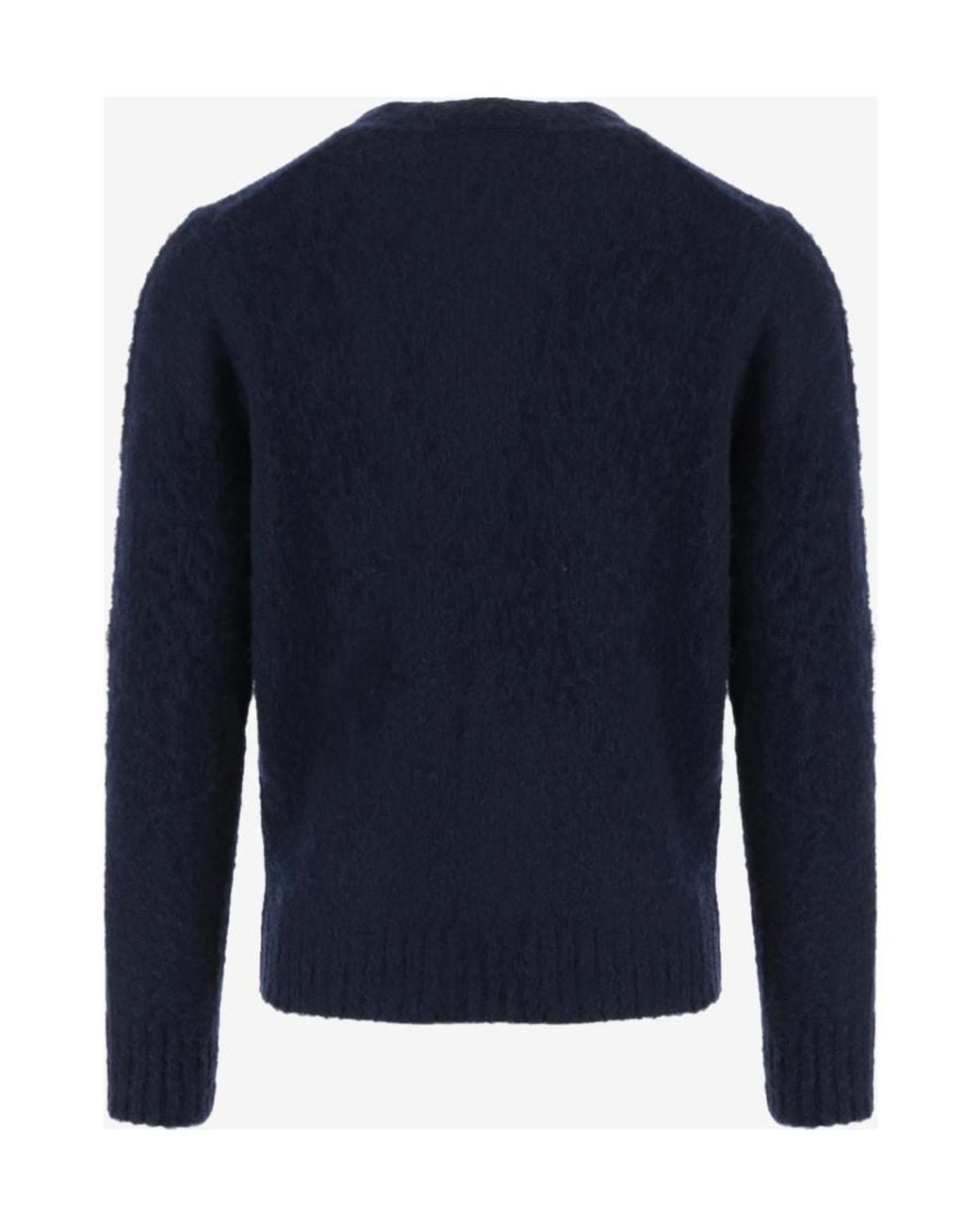 Aspesi Blue V-Neck Buttoned Cardigan for men