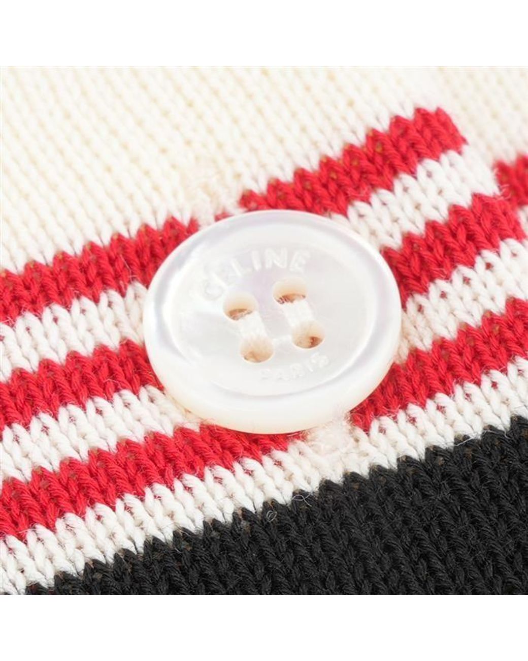 Céline White Polo Sweater