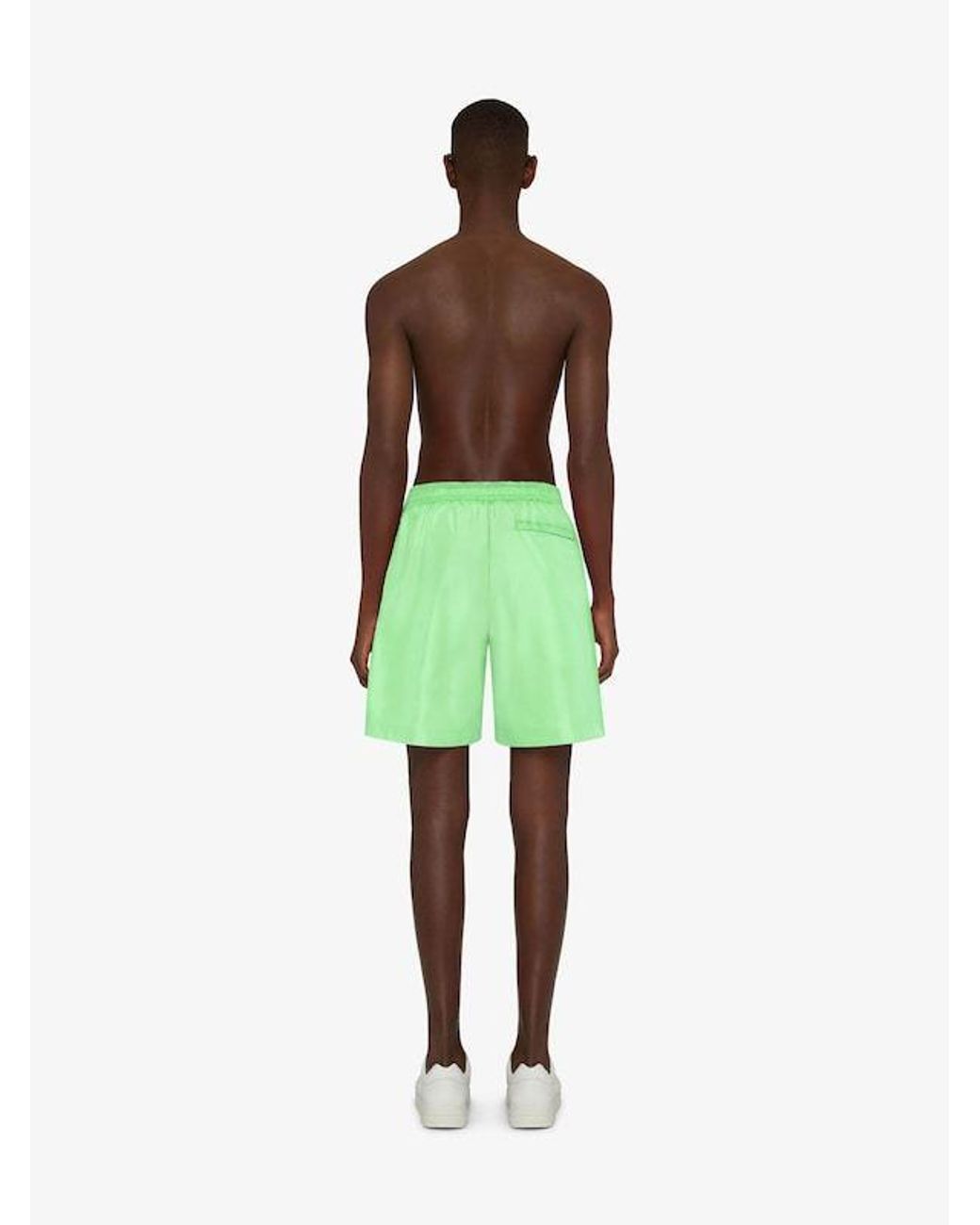 Givenchy Green 4G Long Swim Shorts for men