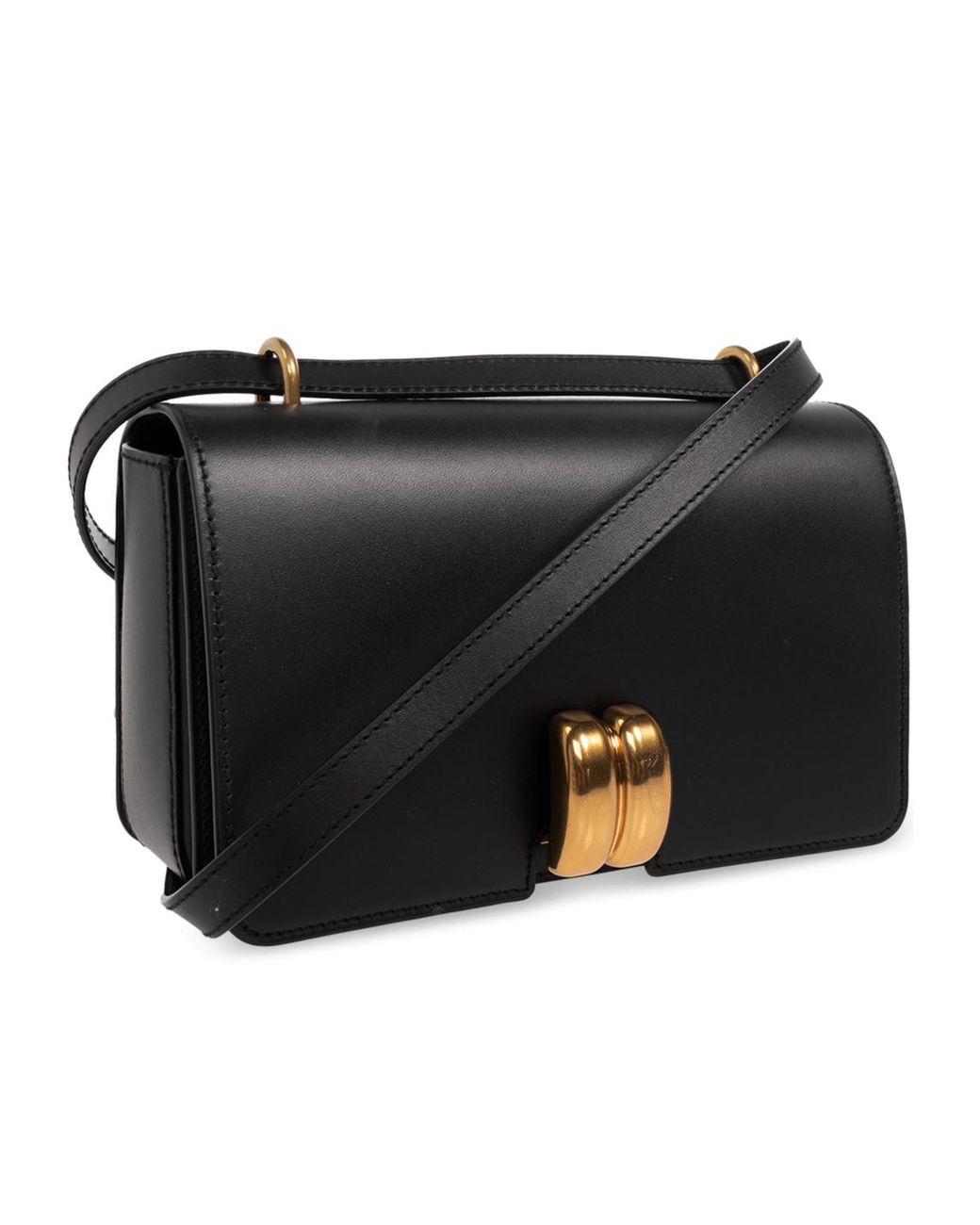 By Malene Birger Black Chic Buckle Crossbody Bag