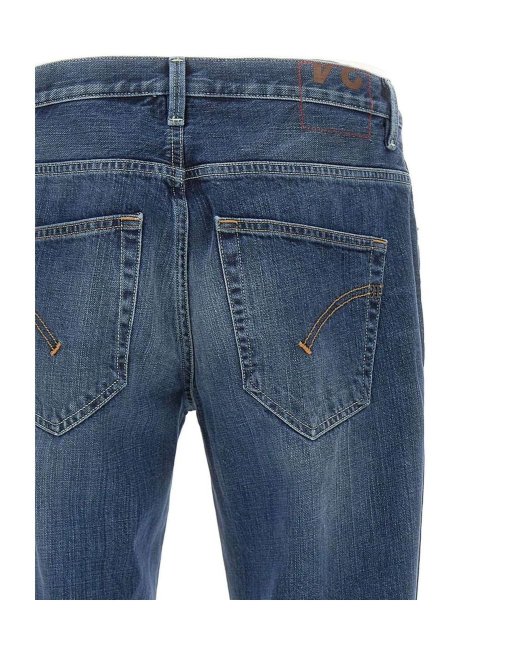 Dondup Blue Brighton Carrot-Fit Jeans for men