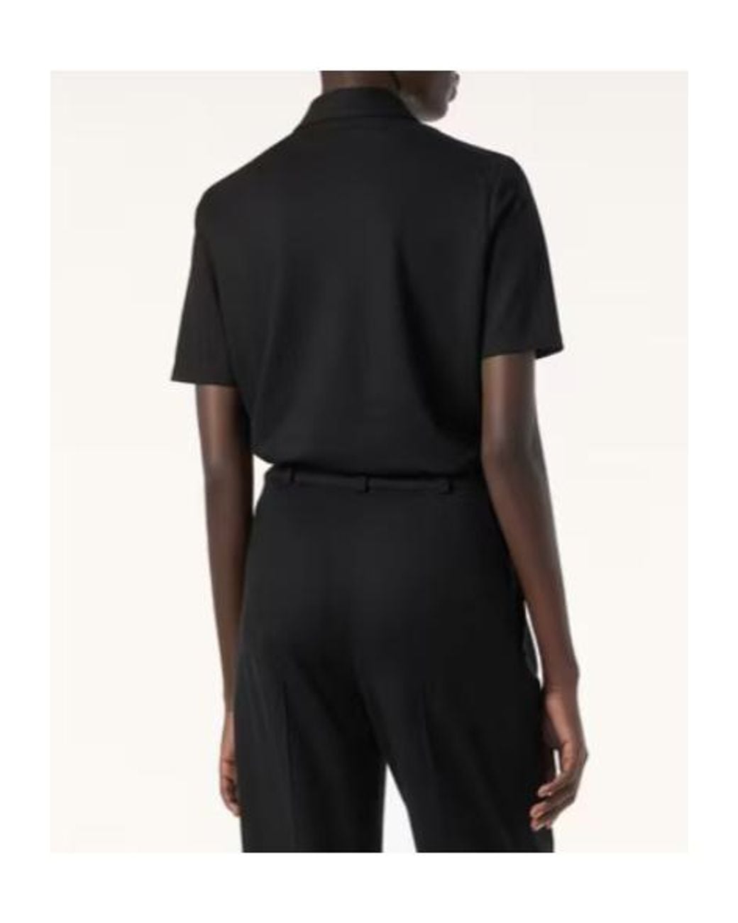 Loro Piana Black Colmegna Wool Polo T-Shirt
