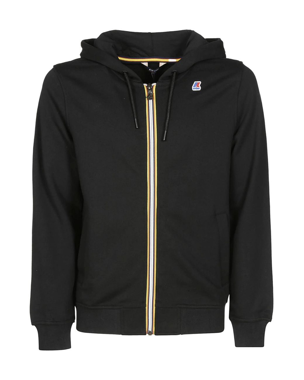 K-Way Black Hooded Casual Jacket for men