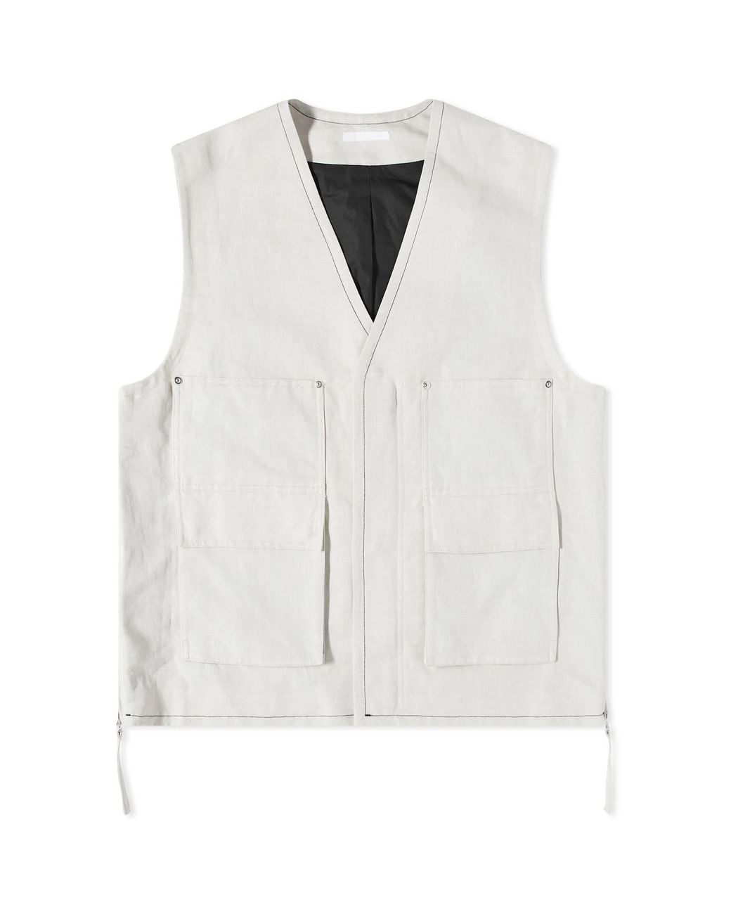 Helmut Lang White Sleeveless Vest for men