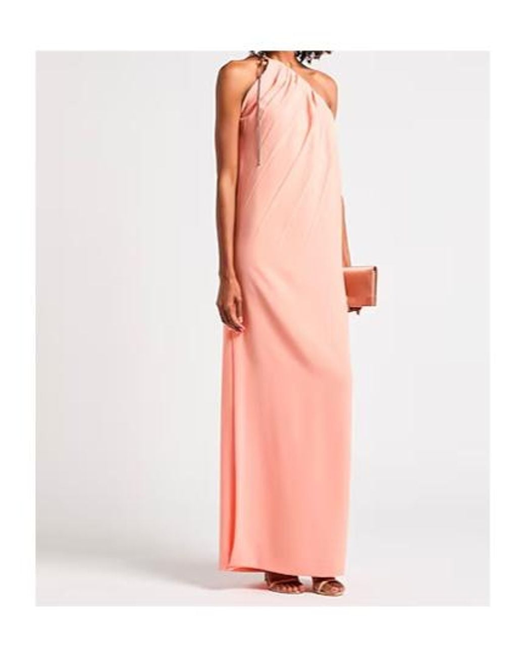 Max Mara Pink One-Shoulder Evening Gown