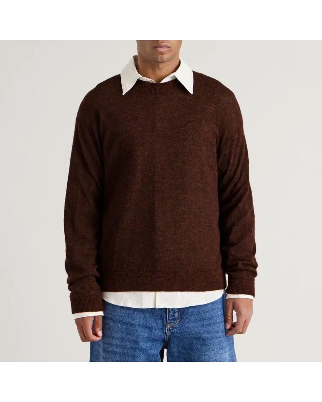 Studio Nicholson Brown Picco Crew-Neck Sweater for men