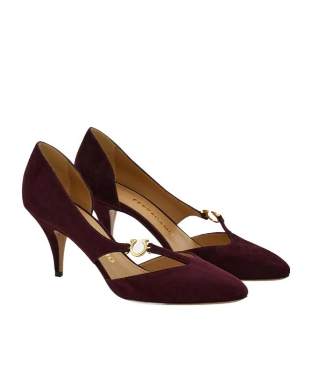 Ferragamo Purple 70Mm Gancini-Detail Pumps