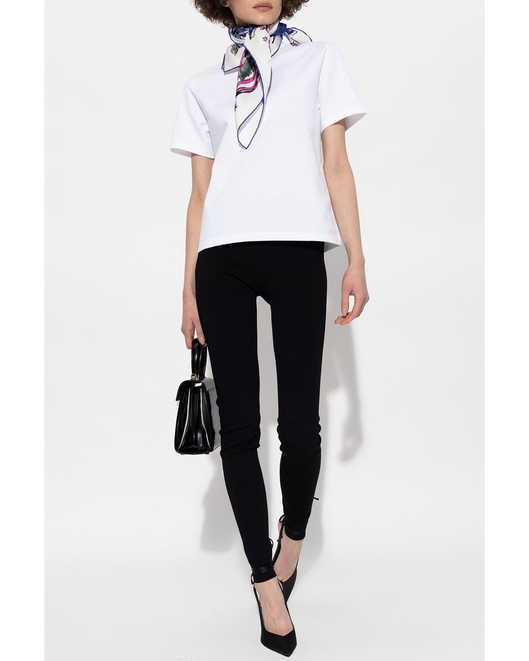 Ferragamo White Ferragamo Crewneck T-Shirt