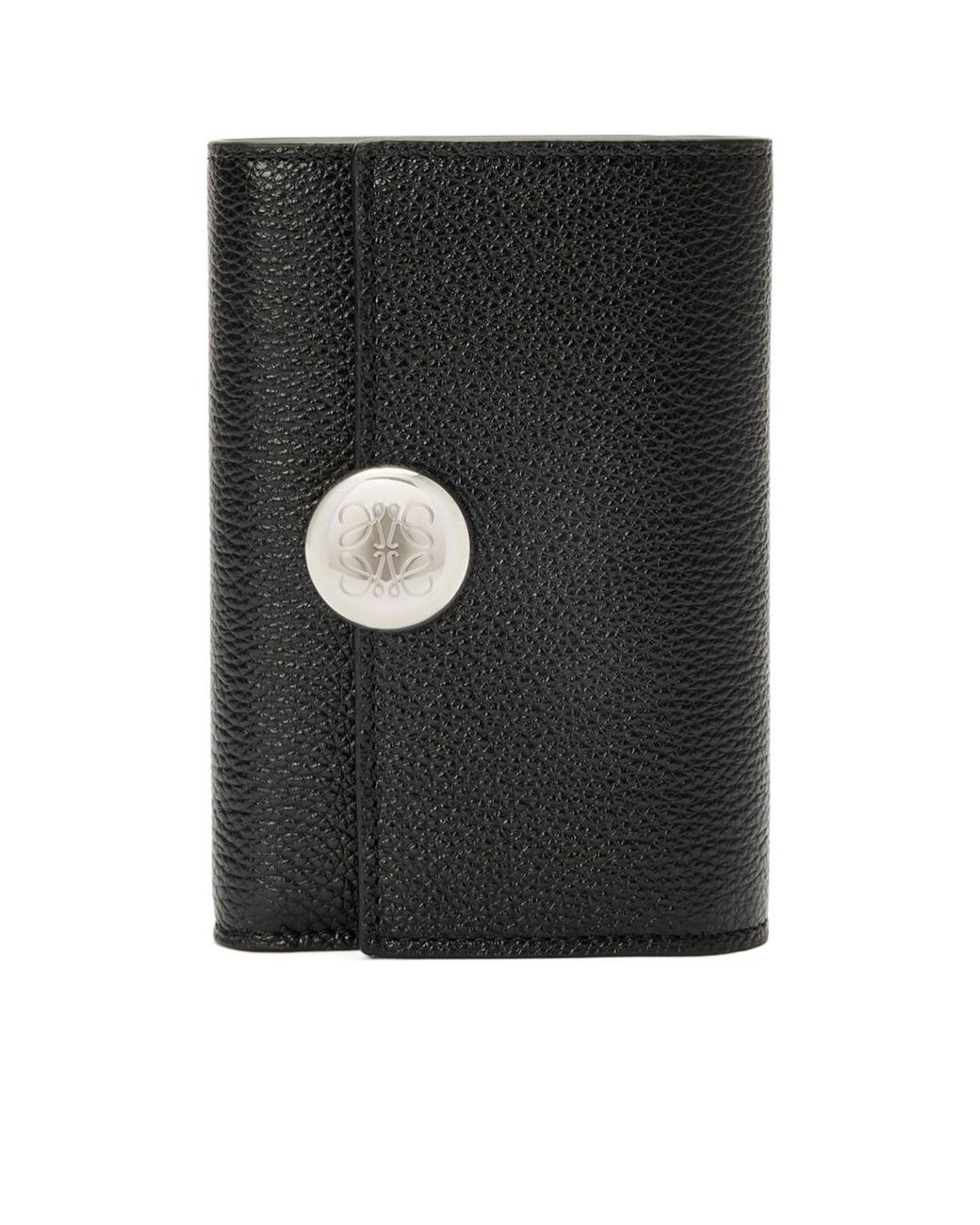 Loewe Black Logo Detailed Folded Small Wallet
