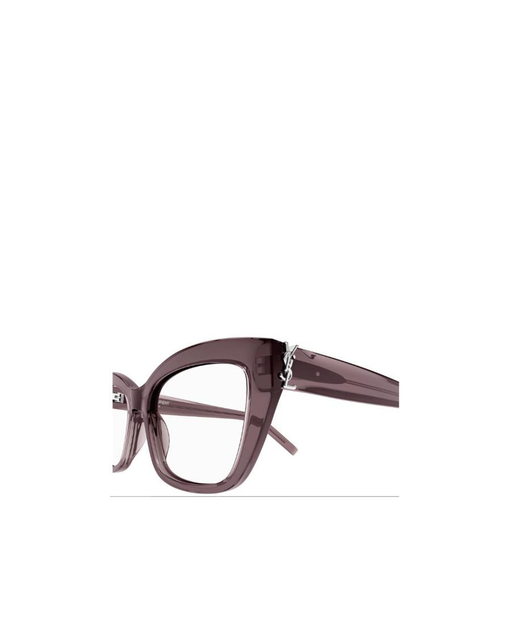 Saint Laurent White Eyewear Cat-Eye Frame Glasses