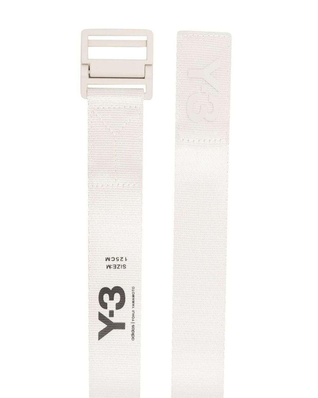 Y-3 White Logo Print Belt