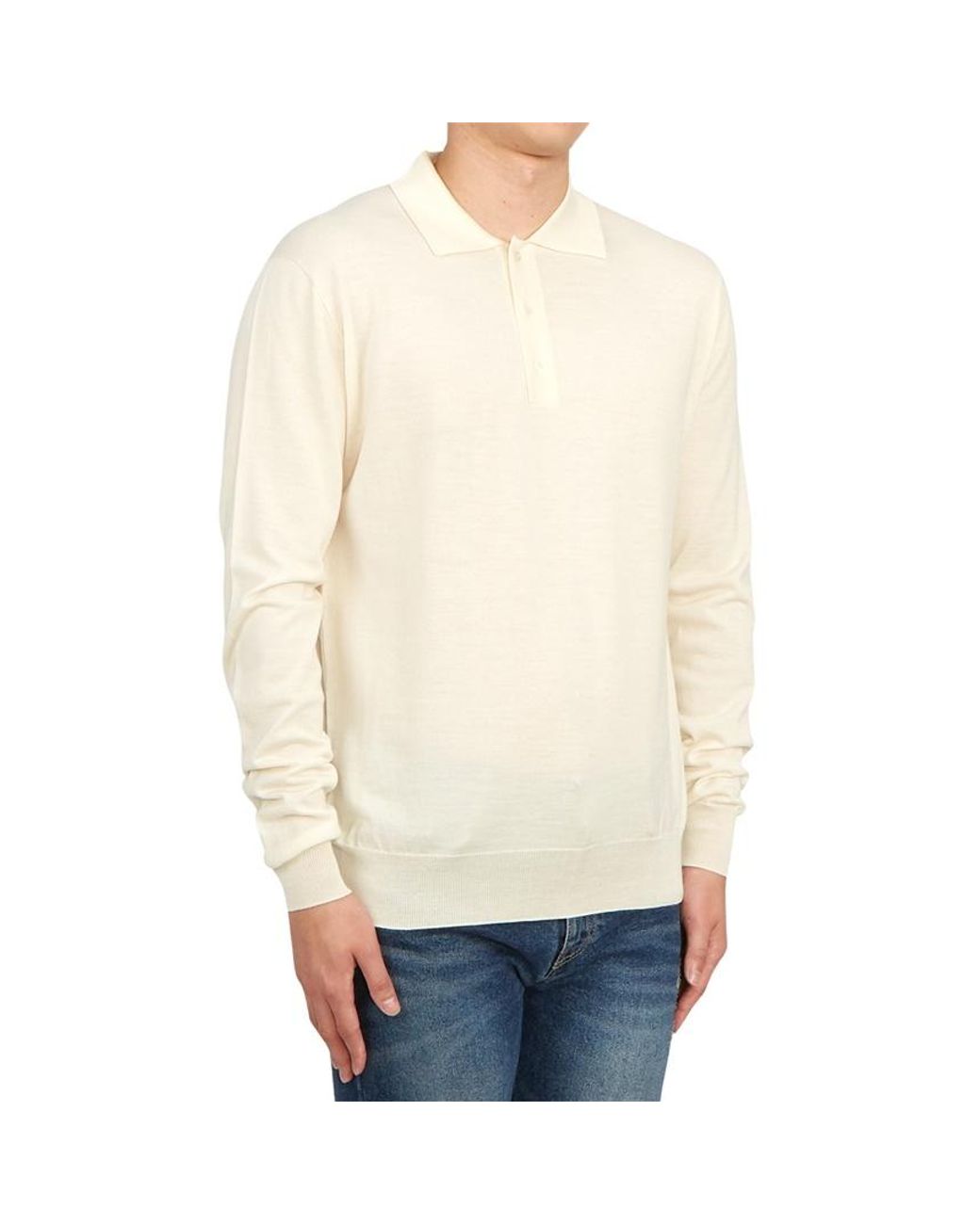 Lardini White Turn-Down Collar Short-Sleeve Polo Shirt for men