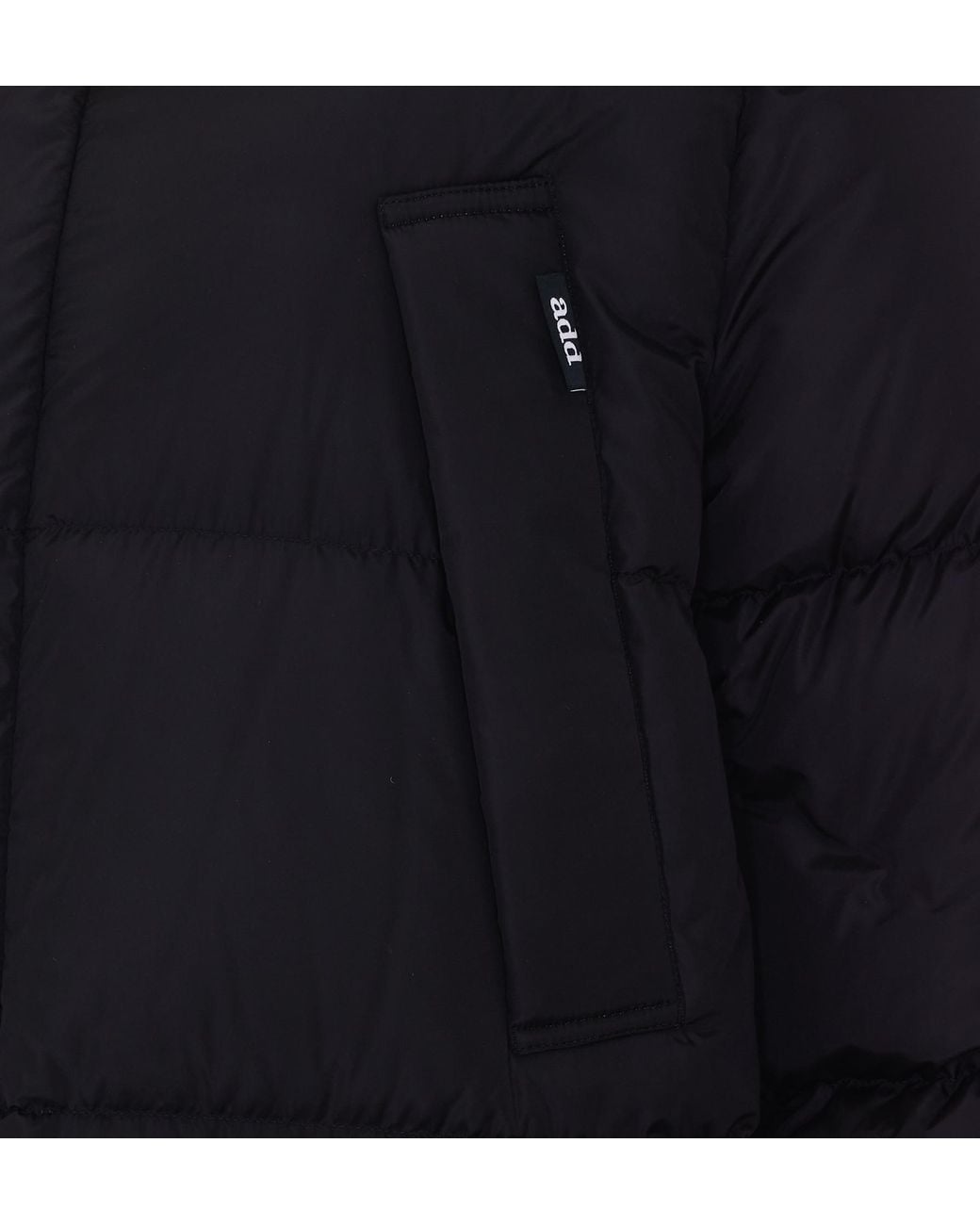 Add Blue Quilted Hooded Down Coat for men