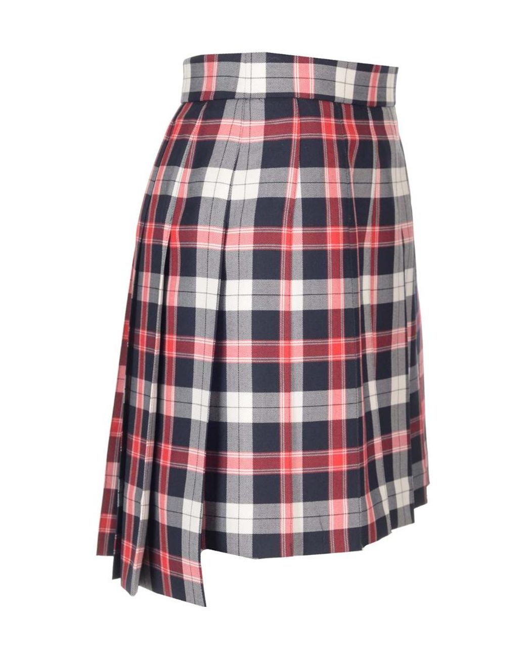 Thom Browne Checkered Pleated Mini Skirt