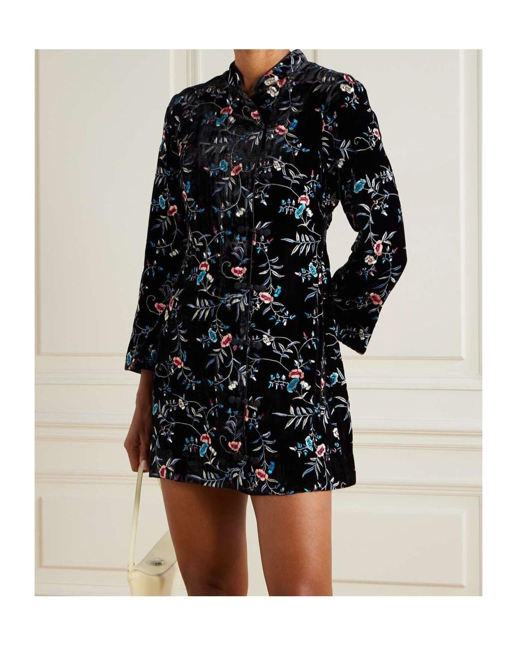 Rixo Black Long Sleeve Dress