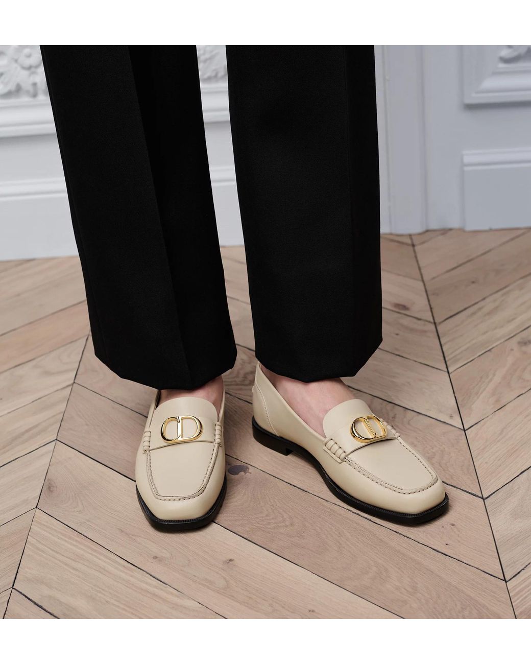 Dior White Palais Loafer