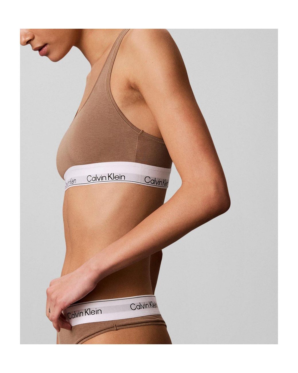 Calvin Klein Brown Racerback Wireless Bralette