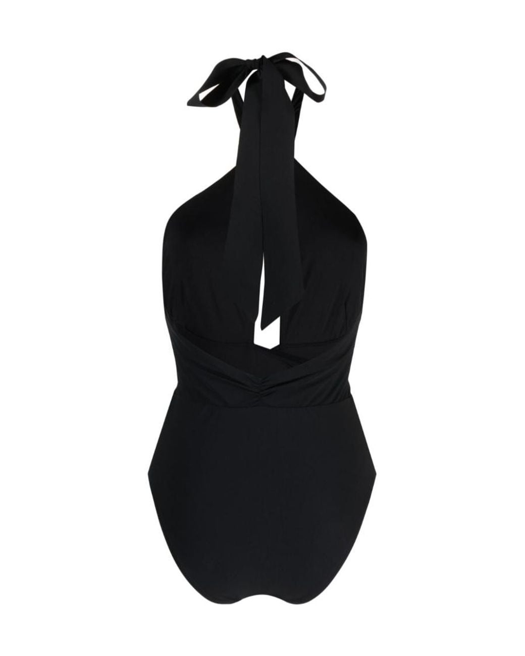 Zimmermann Black Lace-Up One-Piece Swimsuit