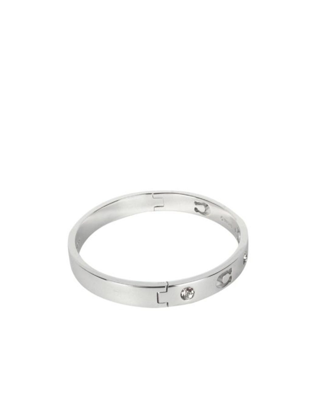 COACH White Hinge Bangle Bracelet