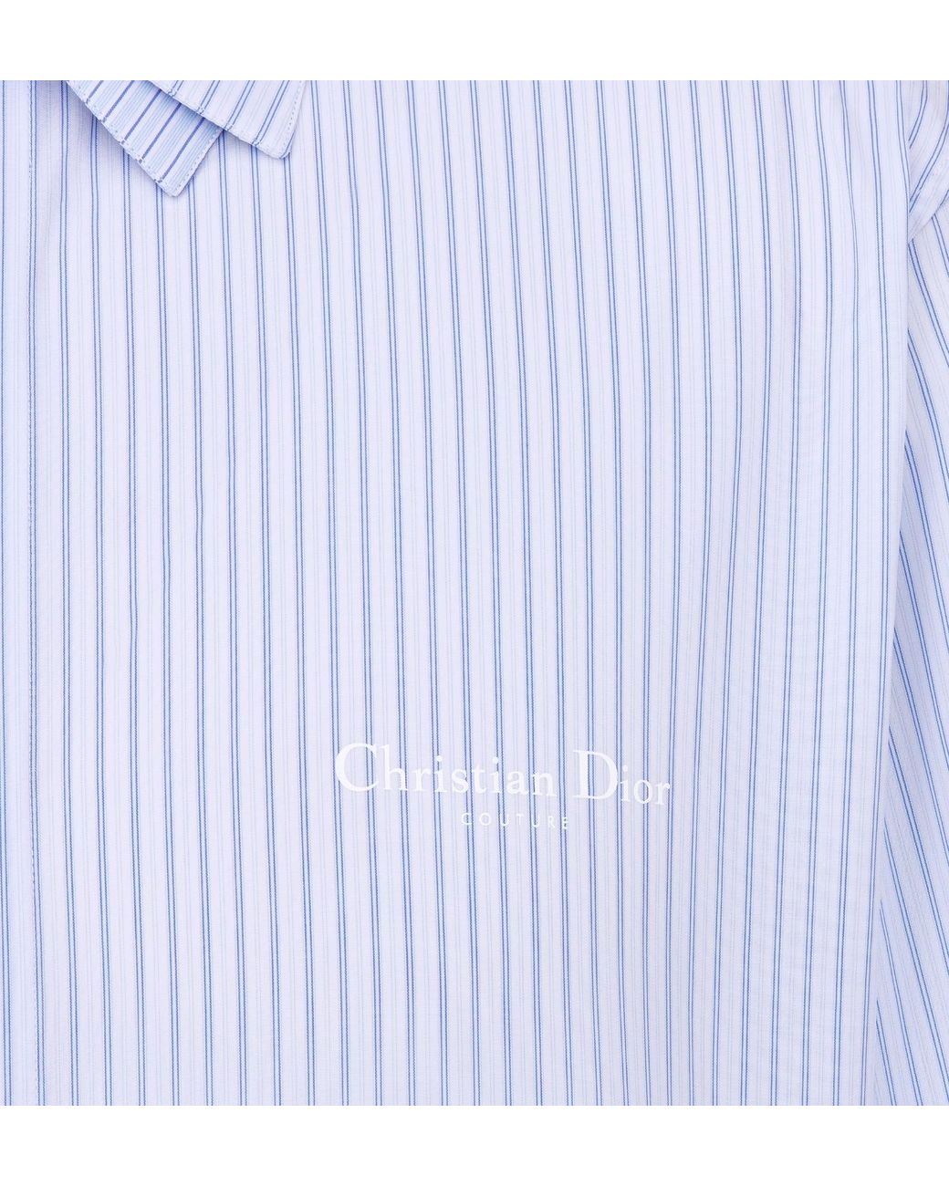 Dior Blue Homme Striped Collared Long-Sleeve Shirt for men
