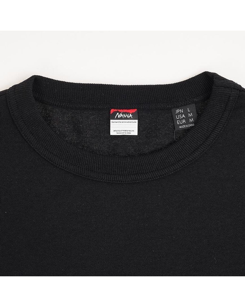NANGA Blue Box Logo Long-Sleeve T-Shirt for men