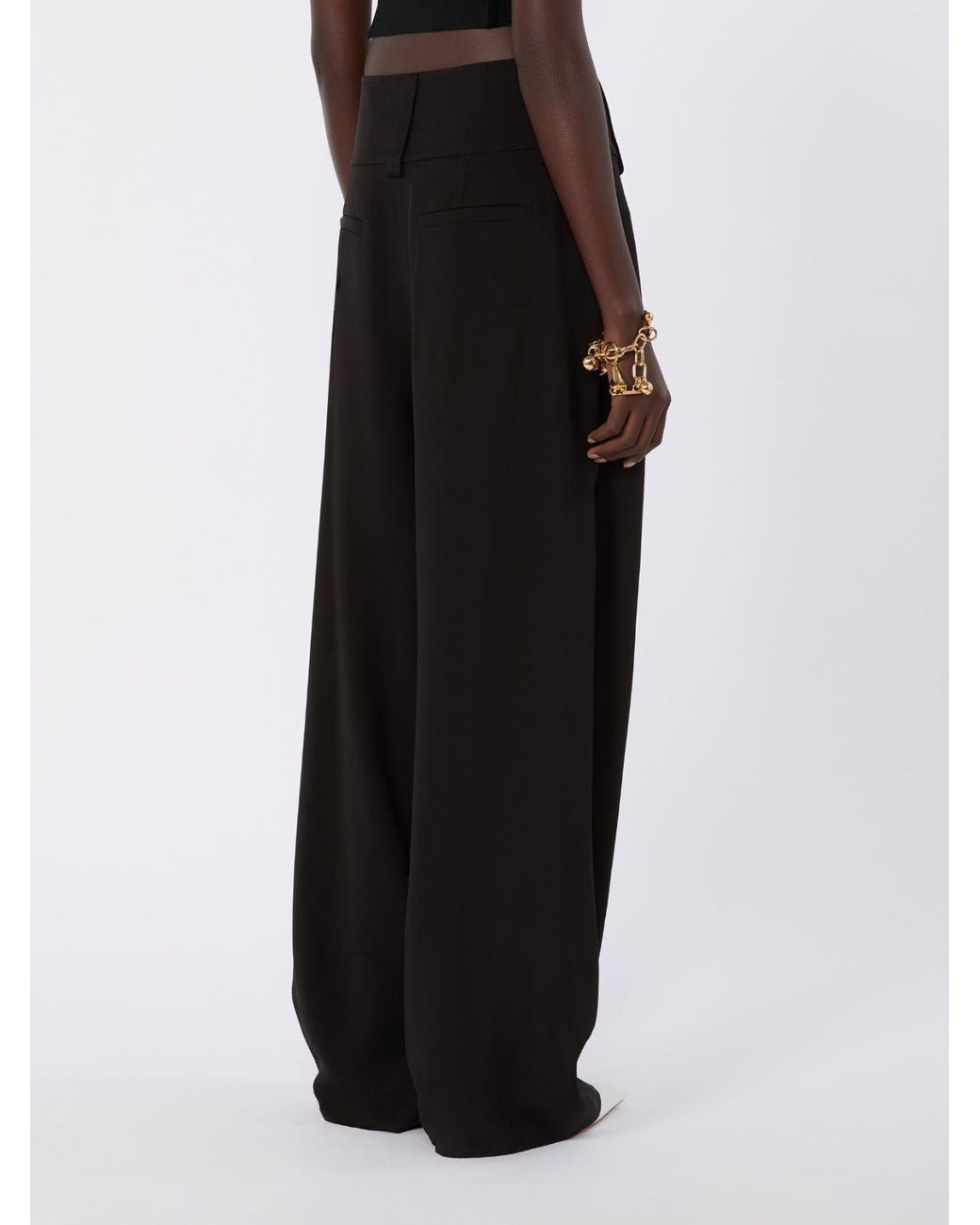 Sportmax Black Favetta High-Waist Pants