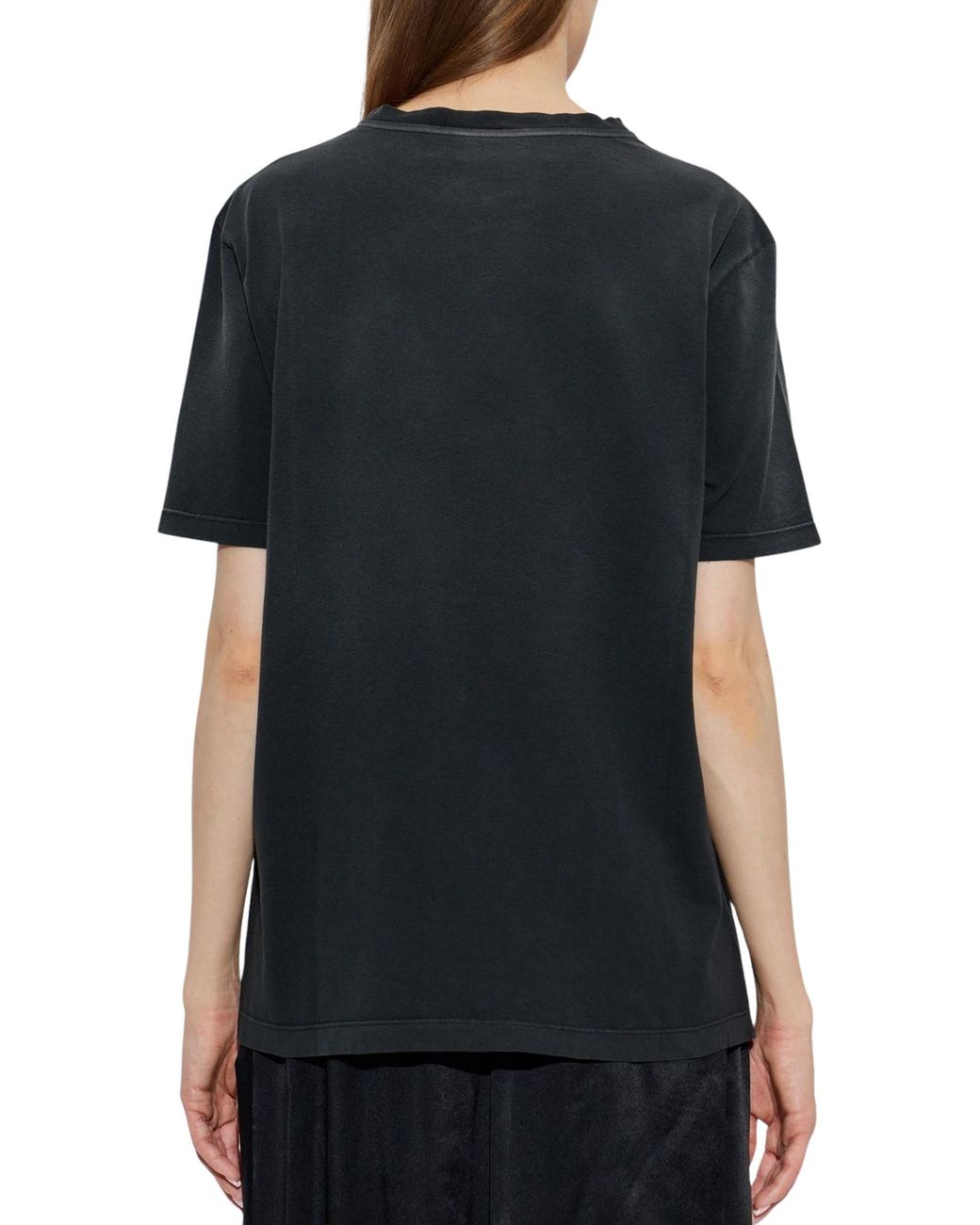 Maison Margiela Black Short-Sleeved Crewneck T-Shirt for men