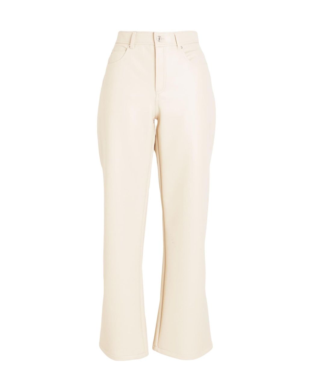 MAX&Co. Natural Simple Straight-Leg Pants