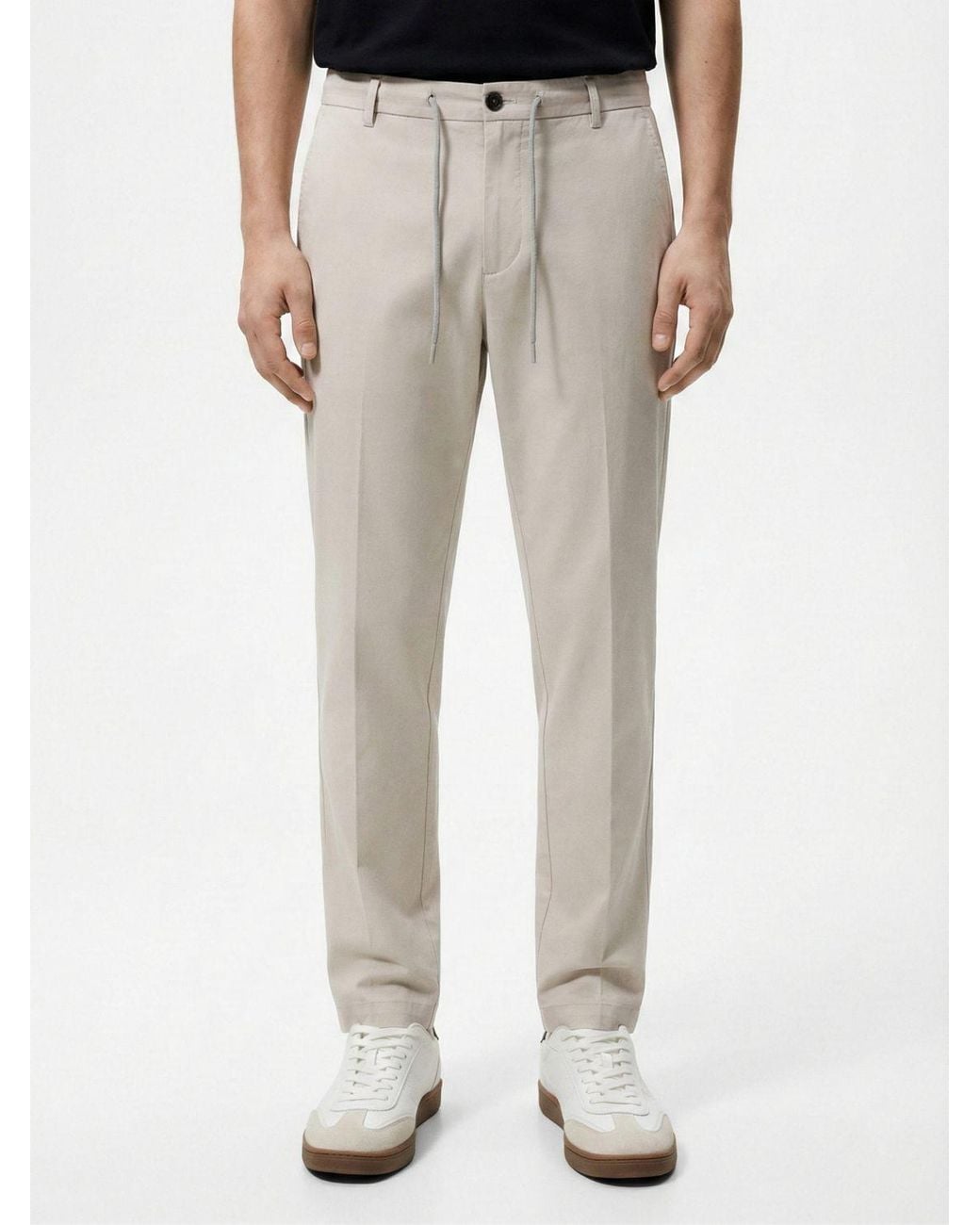 Eleventy Gray Casual Pants With Belt Loops for men
