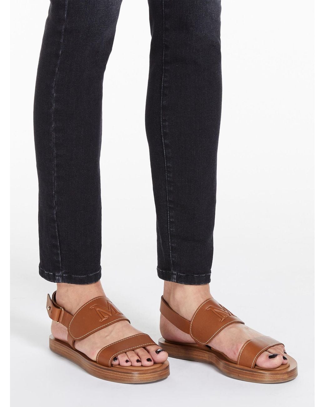 Max Mara Brown Diana Open Toe Sandals