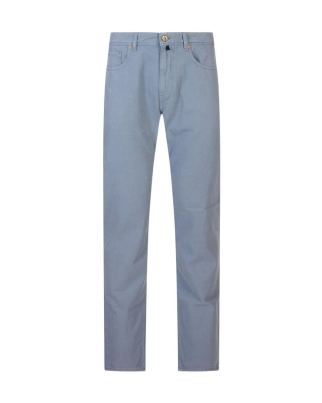 Incotex Blue Logo-Patch Straight-Leg Jeans for men