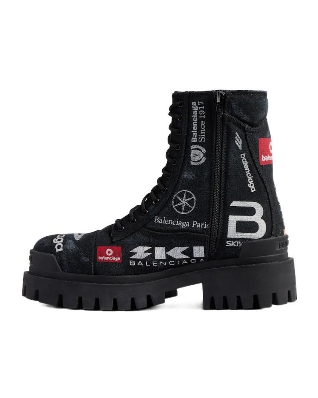 Balenciaga Combat Strike Boots in Black for Men | Lyst
