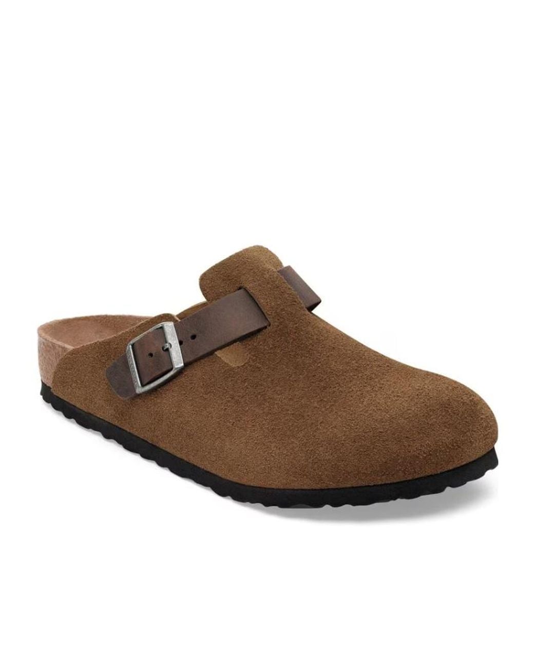 Birkenstock Brown Boston Slides for men