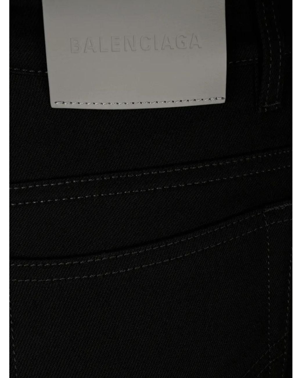 Balenciaga Black High-Rise Straight Jeans