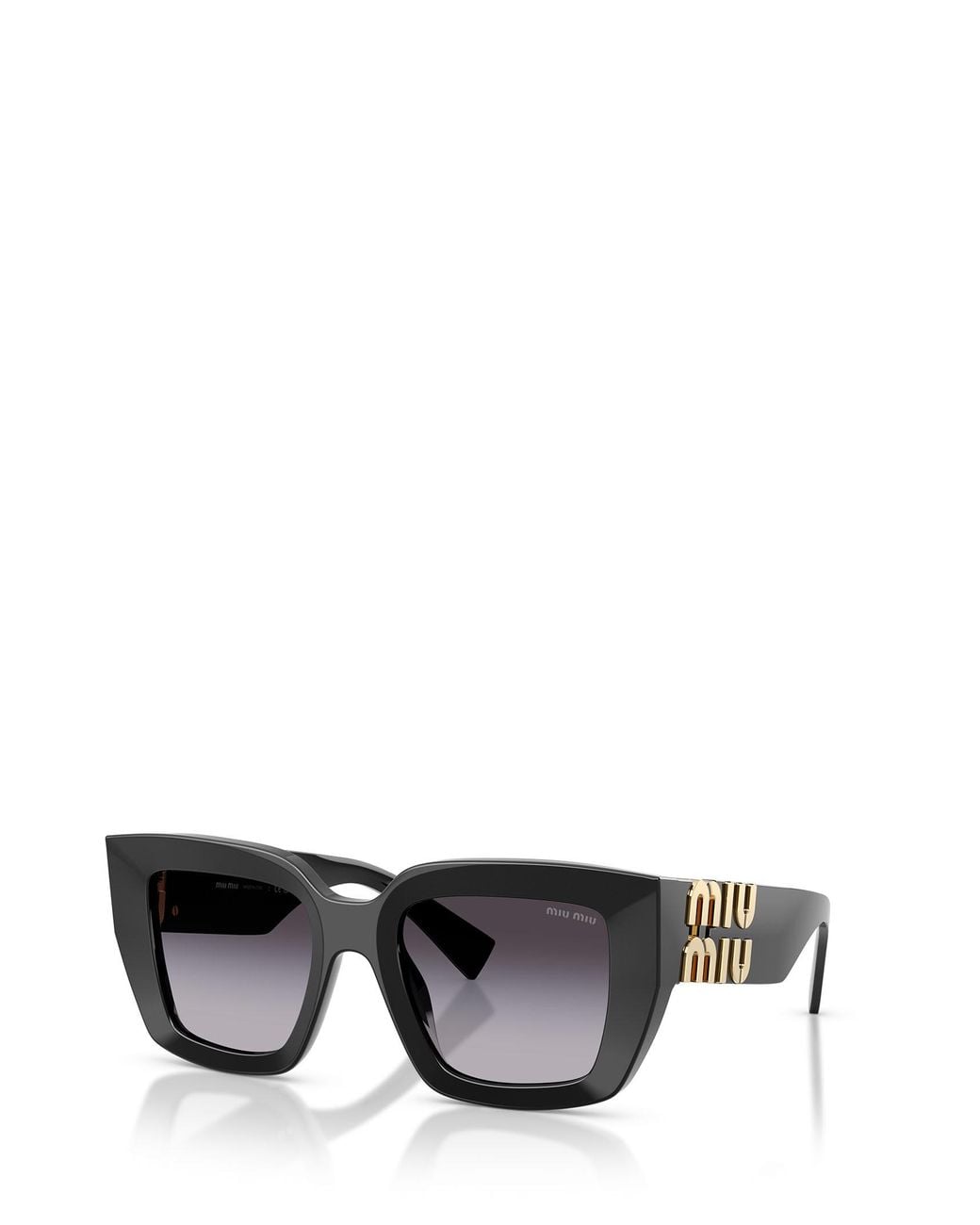 Miu Miu White Eyewear Square Frame Sunglasses
